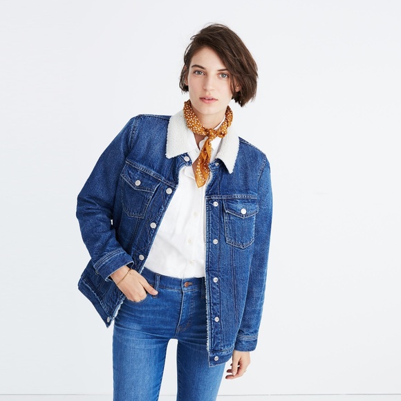 oversized sherpa denim jacket